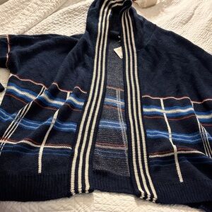 Ecote Navy and Blue Striped Men's Cardigan